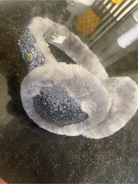 UGG kids, glitter gray earmuffs